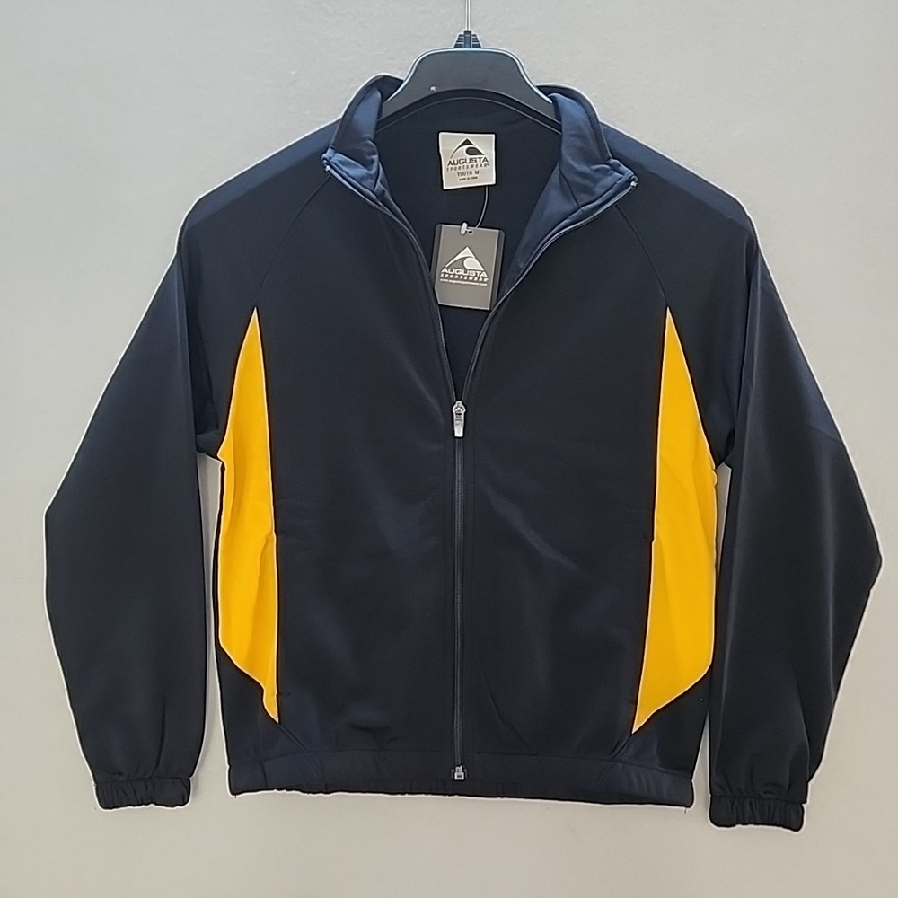 Augusta Sportswear Full Zip Jacket Youth Medium Black/Yellow New with Tags